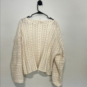 POL Anthropologie Cream Knit Sweater